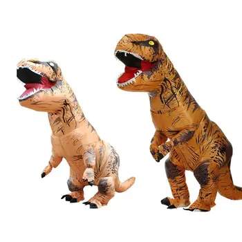 Pripučiami Dinozaurų Kostiumų Suaugusiems, Vaikams, T REX Kostiumas Susprogdinti Fancy Dress Talismanas Helovinas Kostiumas Šalis Vyrai Moterys