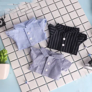 Rankų darbo lėlės exo kūdikių drabužiai 15cm 20cm lėlės drabužiai su dryžuotas marškinėliai kailis lėlės priedai