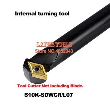 S10K-SDWCR07 tekinimo įrankio laikiklis 10mm vidaus Tekinimo įrankiai, Sriegimo Užrakinta CNC Tekinimo staklių Įrankių Laikiklis, Skirtas DCMT0702 Įdėklai
