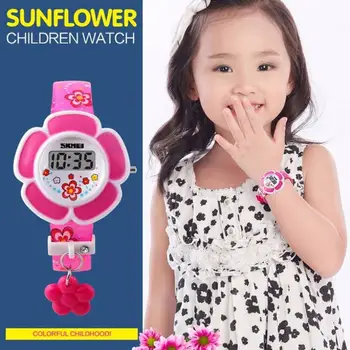 Skmei Mada Vaikams Laikrodžiai LED Elektroninis Skaitmeninis Žiūrėti Girls Cartoon Atsitiktinis Vaikų Laikrodžiai Relogio Feminino Reloj Montre