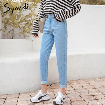 Syiwidii Medvilnės, baltos spalvos džinsai moteris aukštos juosmens liesas džinsus moteris plius dydis džinsai mama juoda 2020 m. pavasarį naujas smėlio spalvos mėlyna karšto pardavimo