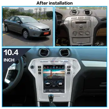 Tesla styel Android 9 Automobilio DVD grotuvas GPS Navigacija Ford Fusion, Mondeo MK4 2007-2010 Radijo Coche multimedijos palyer galvos vienetas