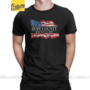 Tikimės, Kad Apskrities T-Shirt Montana Nelaimę Grafinis T Far Cry Tee Marškinėliai Žaidimas Jonas Sėklos Marškinėliai Vyras Dizaino Drabužius Naujovė Medvilnės