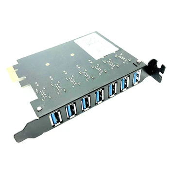 USB 3.0 PCI-E Išplėtimo Kortelės Adapterį 7 Prievadai USB 3.0 Hub Adapteris Išorės Controller PCI-E Extender 