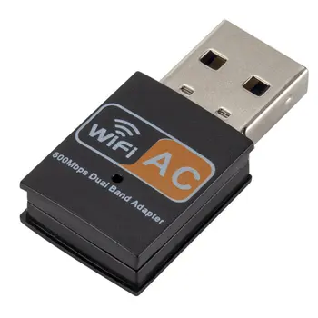 USB WiFi Adapterį 2.4 GHz, 5 ghz 600Mbps WiFi Antenos Dual Band 802.11 b/n/g/ac Mini Belaidžio Kompiuterių Tinklo Kortelė Imtuvas