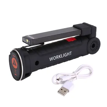 USB Įkraunamas LED Žibintuvėlis Pen COB LED Darbo Šviesos Kontrolės Remonto Fakelas Žibintuvėlis su Magnetinių Bazės Įrašą Lauko