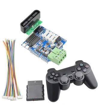 Wireless Gamepad for PS2 Controller+ 4 Kanalai Motor Driver Servo Plėtros Valdybos Arduino UNO R3 Mecanum Varantys Robotas