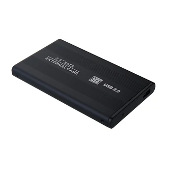 XT-XINTE Aliuminio HDD Case 2.5 Colio Išorinis Talpyklos Atveju Mobile HDD Talpyklos Atveju, USB 2.0 prie SATA Išorinio Kietojo Disko Dėžutė
