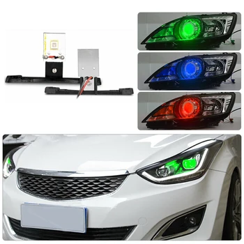 Įvairių spalvų RGB Demonas Akių LED devil akys su Belaidžio Nuotolinio valdymo Automobilių, Motociklų Žibintai Projector Retrofit