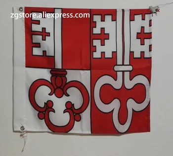 Šveicarija Šveicarijos kantonas vėliavos UW Vėliavos Užsakymą Reklama 3X3FT 90X90CM Reklama žalvario metalo skyles